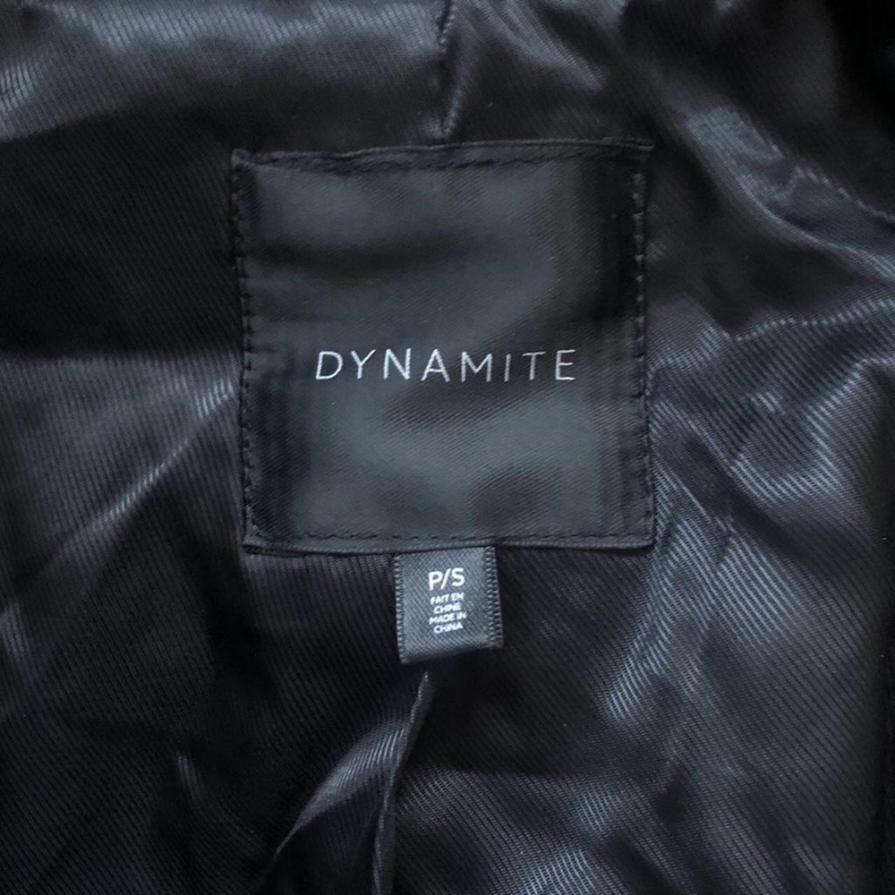 Dynamite Military Faux Leather Trench Coat - Picture 5 of 6